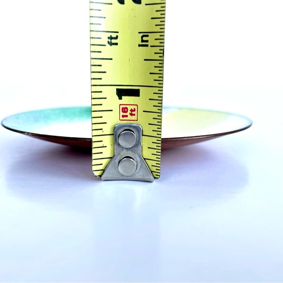 Vintage Enamelled Copper Trinket Dish - Picture 13 of 14